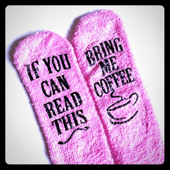 Bring Me Coffee Fuzzy Cupcake Socks - Picture 1 of 4
